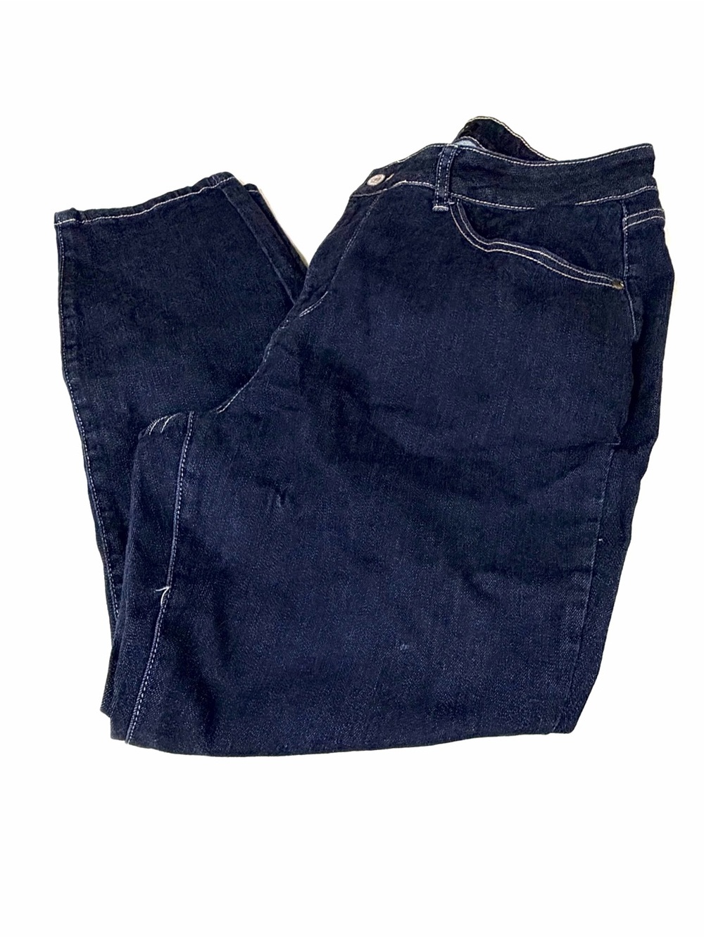 Judy Blue Women’s Plus Size 18W Mom Jeans Dark Wash Blue Denim Cotton Blend 4341